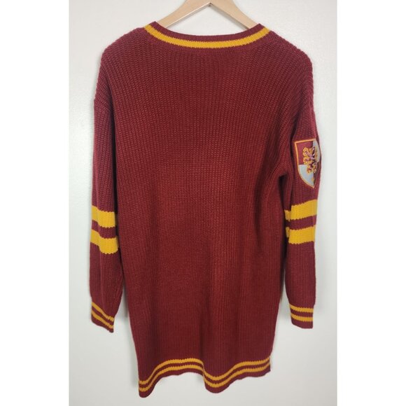 Harry Potter Women's Sz. S Red & Gold Gryffindor Sweater Dress - Picture 6 of 8